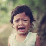 A crying child -- a common home distraction