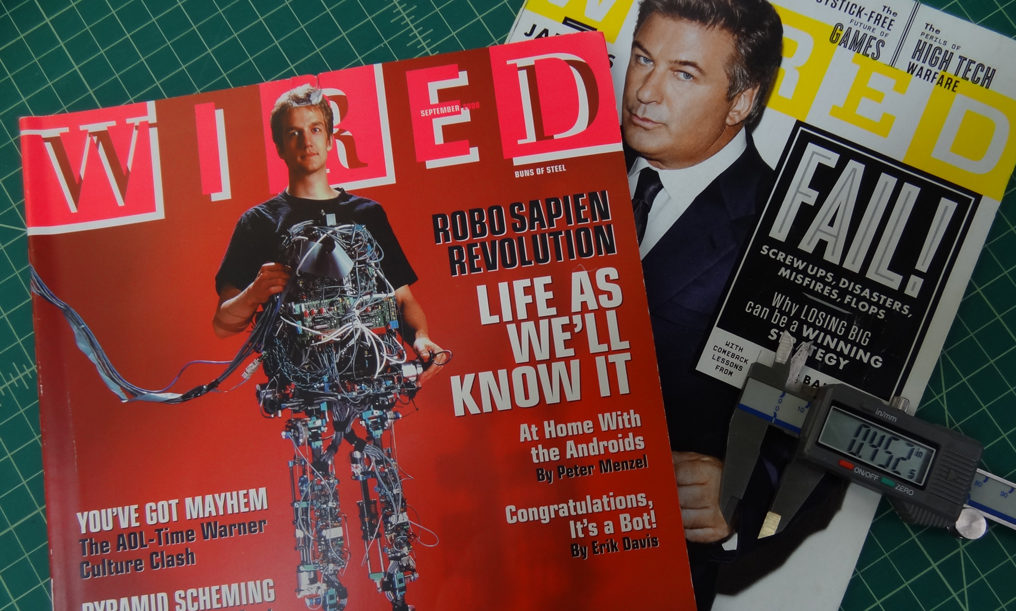The difference in wired magazine sizes