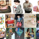 Inspiration images of the ways in which children are held by people and equipment