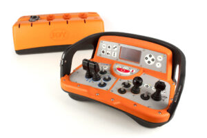 Mining machine remote control device which Daedalus designed user interface for.