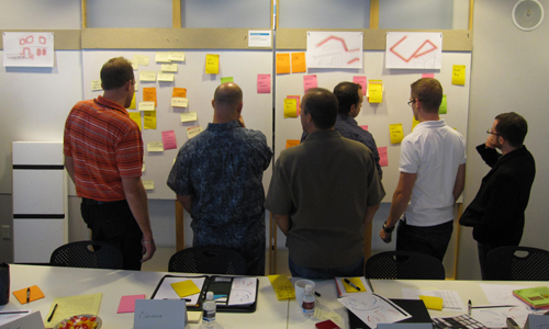 designers working in a brainstorming session